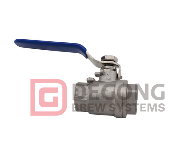 DN15 304 valvola a sfera in acciaio inox 2pc 1/2 pollici estremità filettate femmina 1000WOG acqua olio