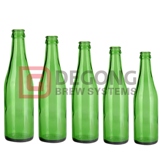 Bottiglia di vetro della bevanda del vino della birra verde di 250ml 330ml 500ml con il coperchio del metallo
