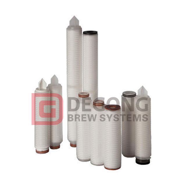 Cartuccia filtrante pieghettata con membrana PTFE PP da 0,1 0,2 micron pieghettata