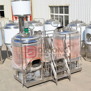 Attrezzatura per la saccarificazione in rame 5BBL Attrezzatura completa per la produzione di birra