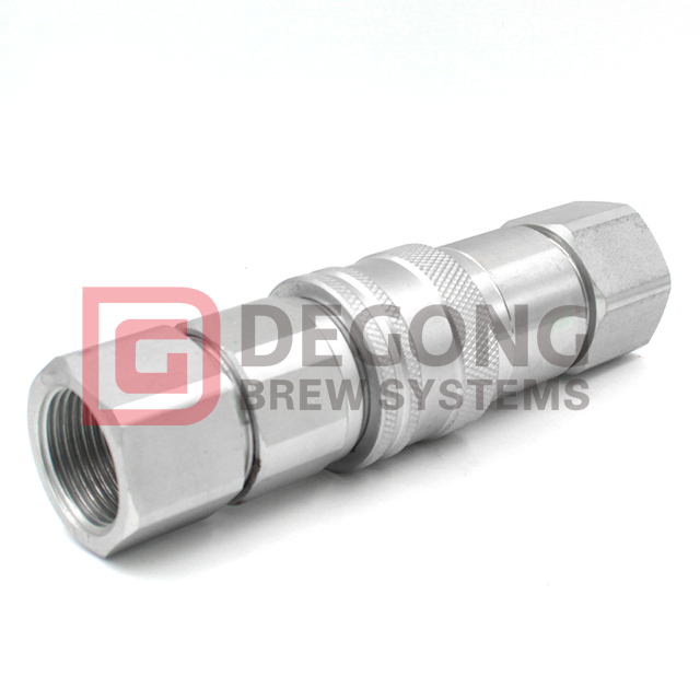 Design del manicotto con blocco di sicurezza in acciaio inossidabile NPT 304 a sgancio rapido 1/2"