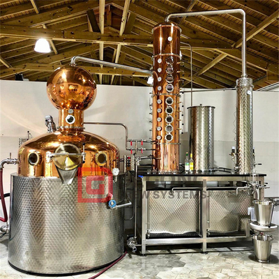 DEGONG Craft 500L All-Copper Still Distillazione dell'alcool Attrezzatura della distilleria del rame Vodka Gin Whisky Distillazione del rum