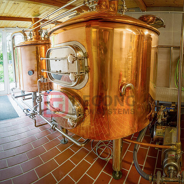 Sistema di produzione di birra in rame rosso da 1000 litri per micro hotel / bar / pub in Europa