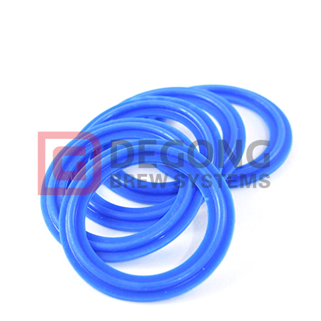 Guarnizione di raccordo a ghiera tri-clamp in PTFE blu DIN 50,5 mm 3A per sanitari