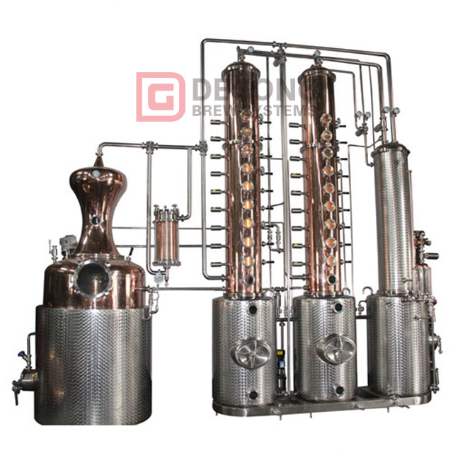 Attrezzatura per la distillazione dell'alcol di alta qualità in rame rosso da 500 litri
