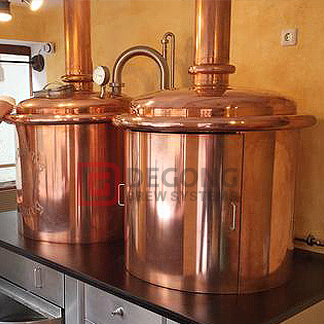 5BBL Micro fabbrica di birra in rame utilizzata in bar hotel |Acquista un sistema di produzione della birra