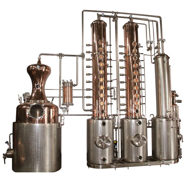 Alambicco 1000L Rame ancora Pentola Attrezzatura per la produzione di birra Pentola per distillazione riscaldata a vapore Vodka Whisket Attrezzatura per la distillazione del gin