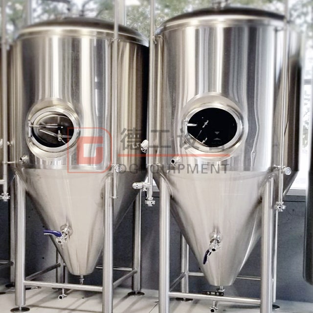 Sistema di produzione di birra completo per hotel 1500L per fermentatore di birra in acciaio inossidabile 304/316 a parete singola o doppia in vendita