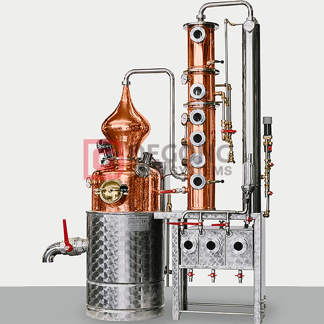 Attrezzatura per la distillazione del rame da 200 litri per birrifici di piccole e medie dimensioni